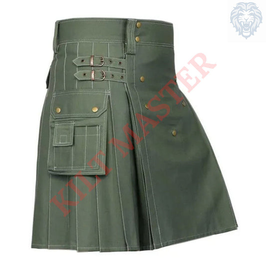 Olive Green Utility Kilt