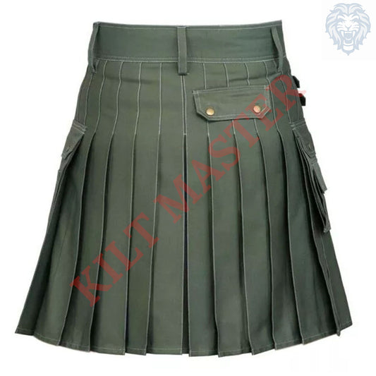 Olive Green Utility Kilt