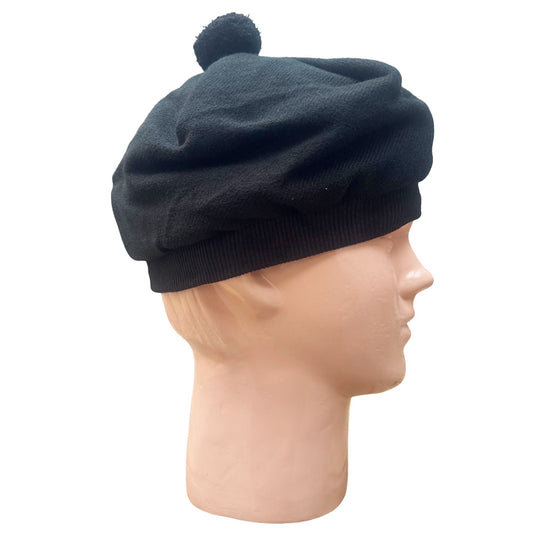 Tam O Shanter Hat - Black Tartan Hat
