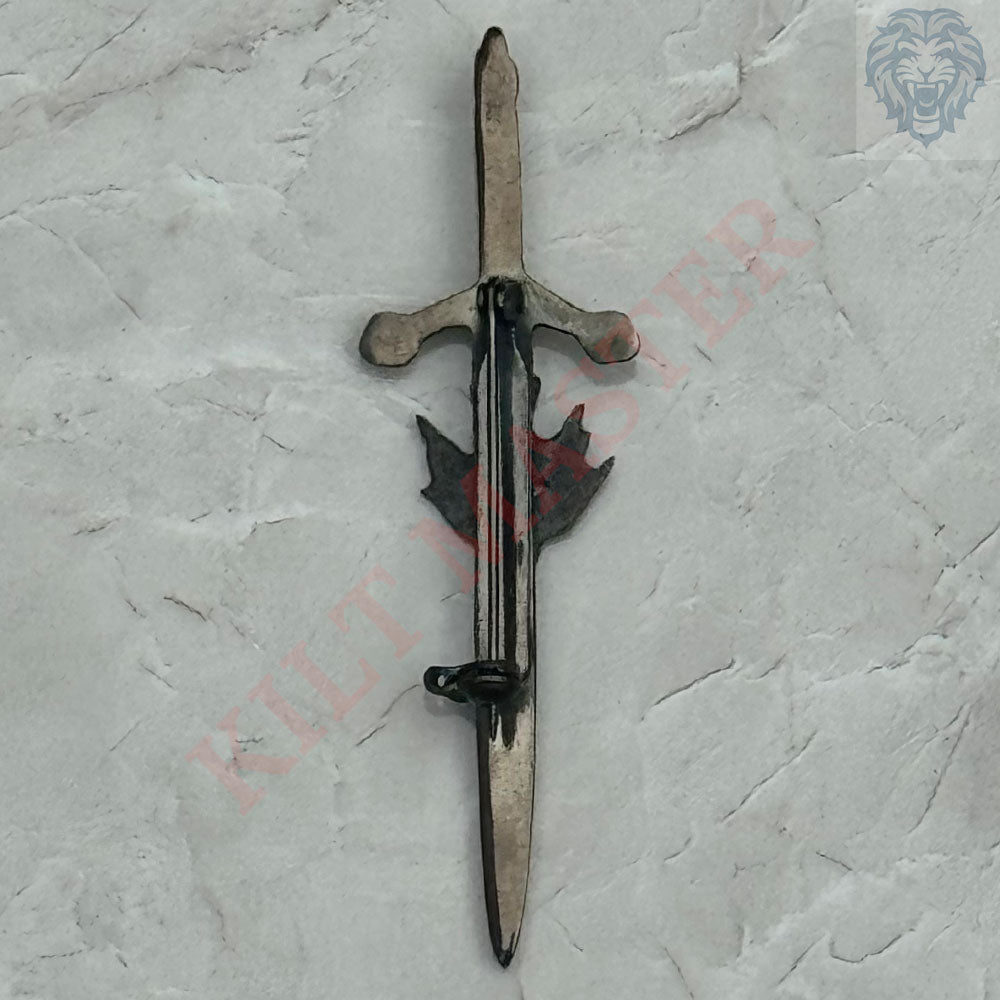 Antique Thistle Sword Kilt Pin | High-Quality & Elegant- Back
