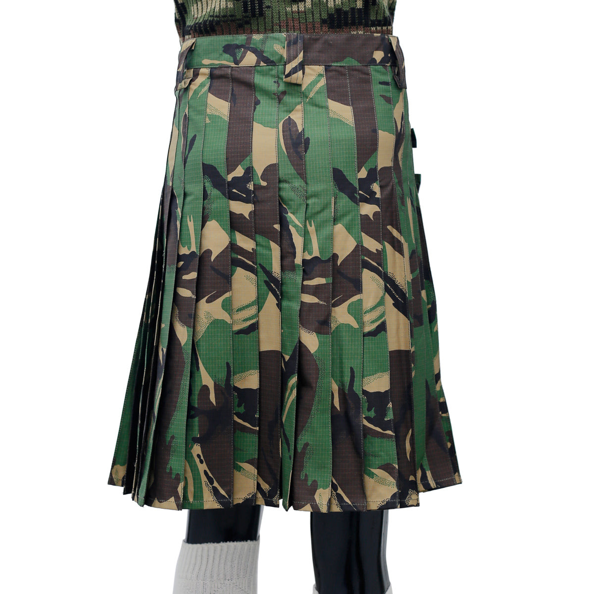 Army Green Camouflage Utility Kilt Back Side Photo