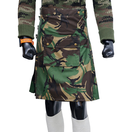 Army Green Camouflage Utility Kilt Main Photo