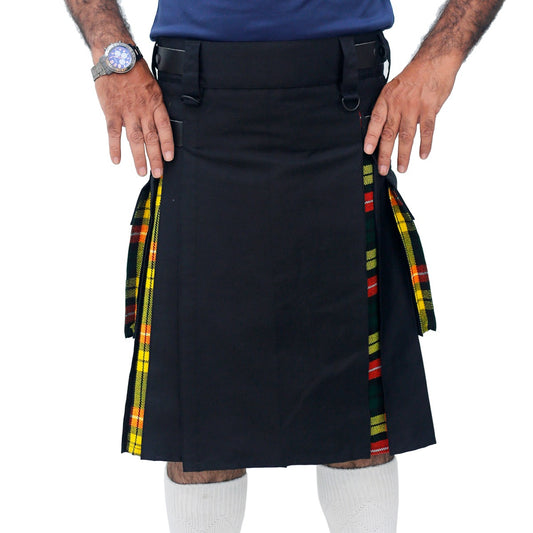 Black and Buchanan Tartan Hybrid Kilt
