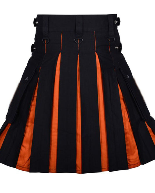 Black Hybrid Kilt Men