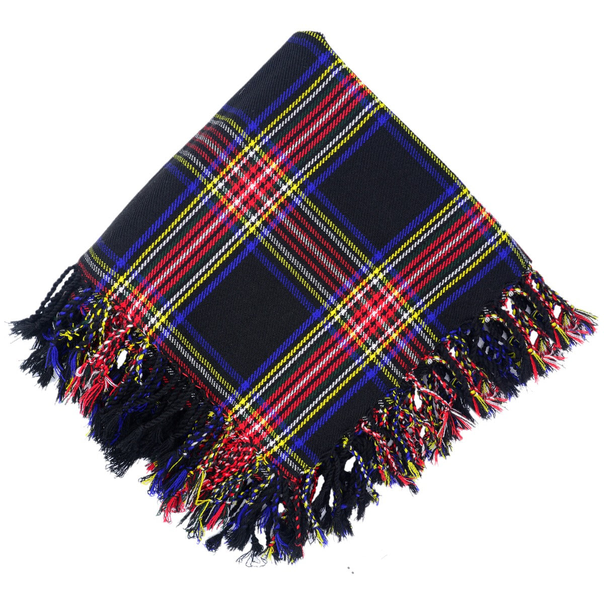 Black Stewart Tartan Fly Plaid