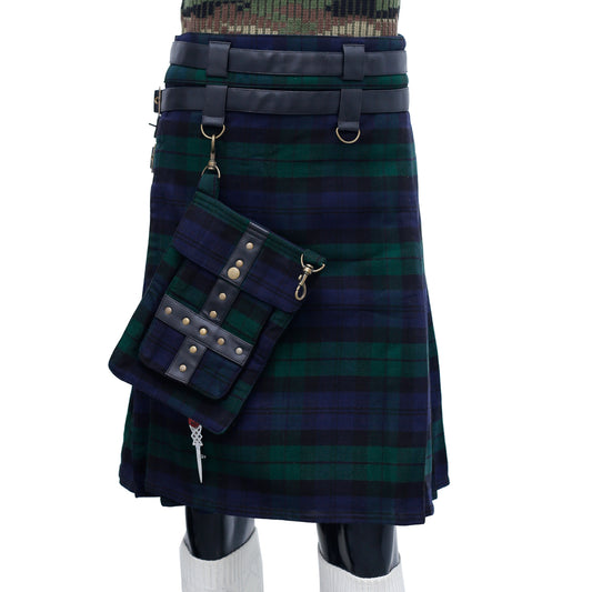 Black Watch Modern Adjustable Utility Kilt Front