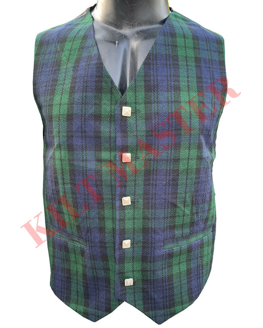 Black Watch Modern Tartan Vest