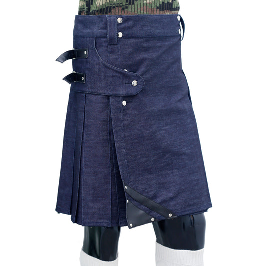 Blue Denim Kilt Right