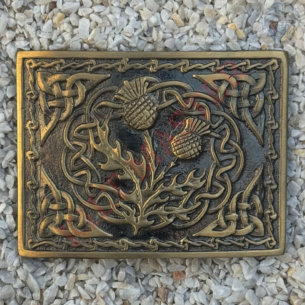 Thistle Kilt Belt Buckle Antique- B