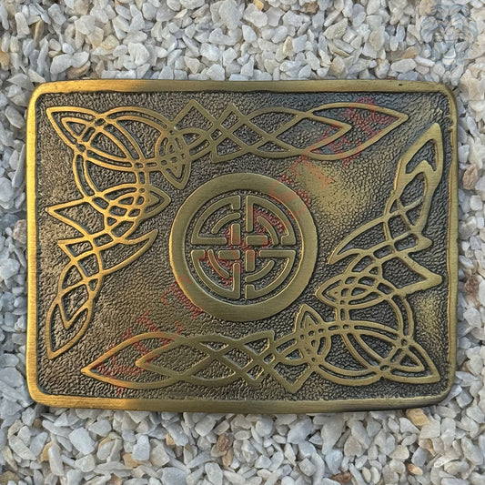 Celtic Swirl Kilt Belt Buckle Antique- B