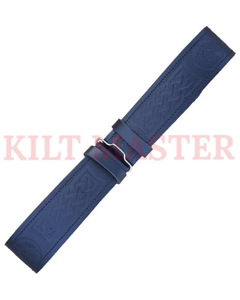 Celtic Embossed Leather Kilt Belt