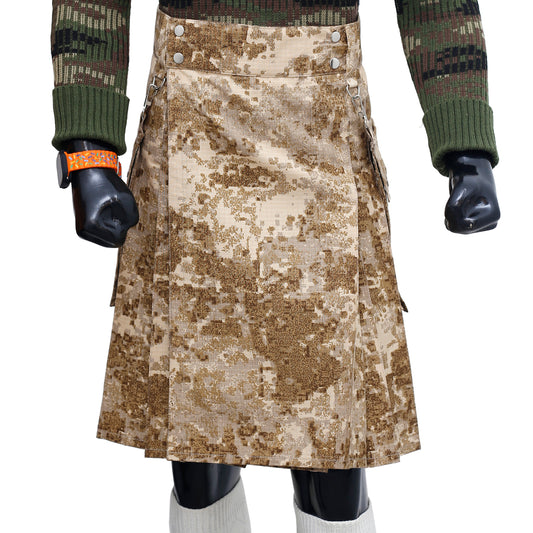 Desert Camo Detachable Pocket Kilt