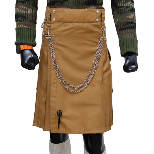 Fashion Khaaki Utility Kilt