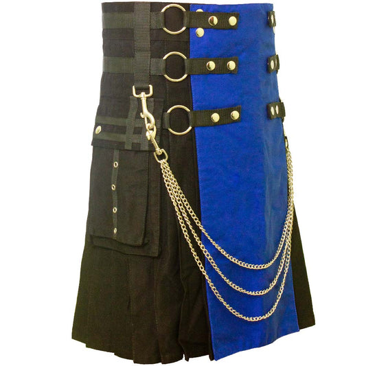 Fashion Tactical Hybrid Kilt Blue And Black