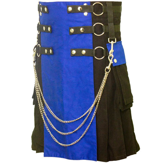 Fashion Tactical Hybrid Kilt Blue And Black