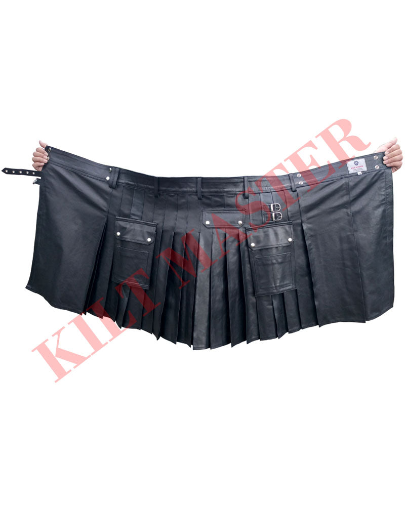 Fetish Leather Kilt Black