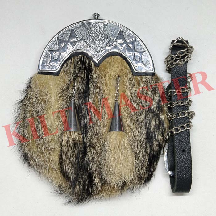 Fox Fur Sporrans With Cantle