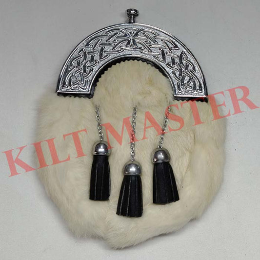 Full Dress Rabbit Fur Sporran White