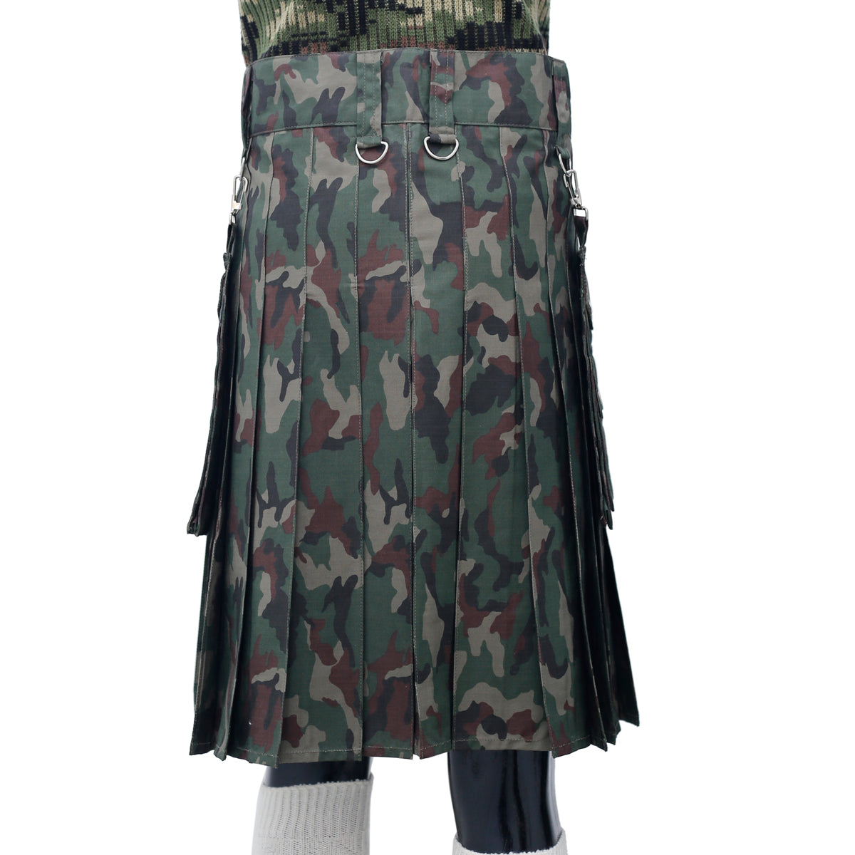 Green Camo Detachable Pocket Kilt