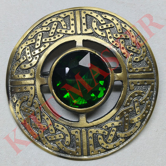 Antique US Marine Kilt Brooch Fly Plaid