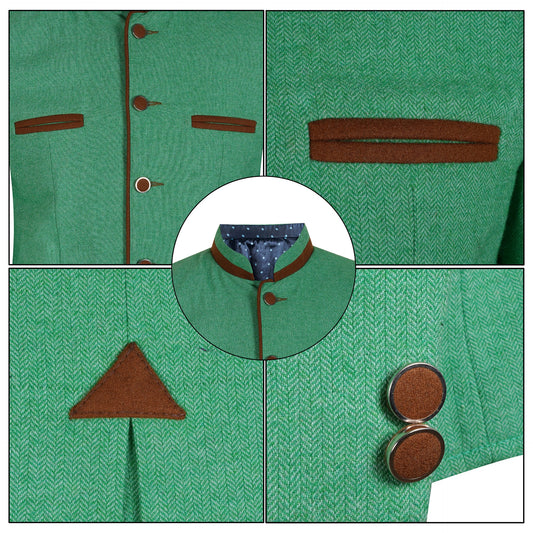Green Tweed Germen Bavarian Trachten Jacket