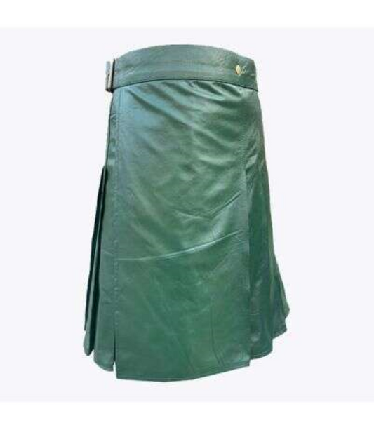 Green Leather Kilt
