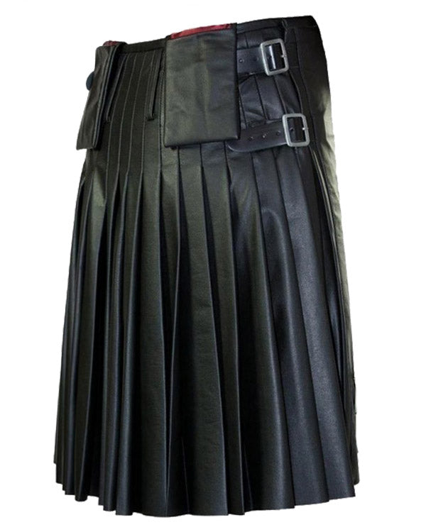 Fire Flame Leather Kilt