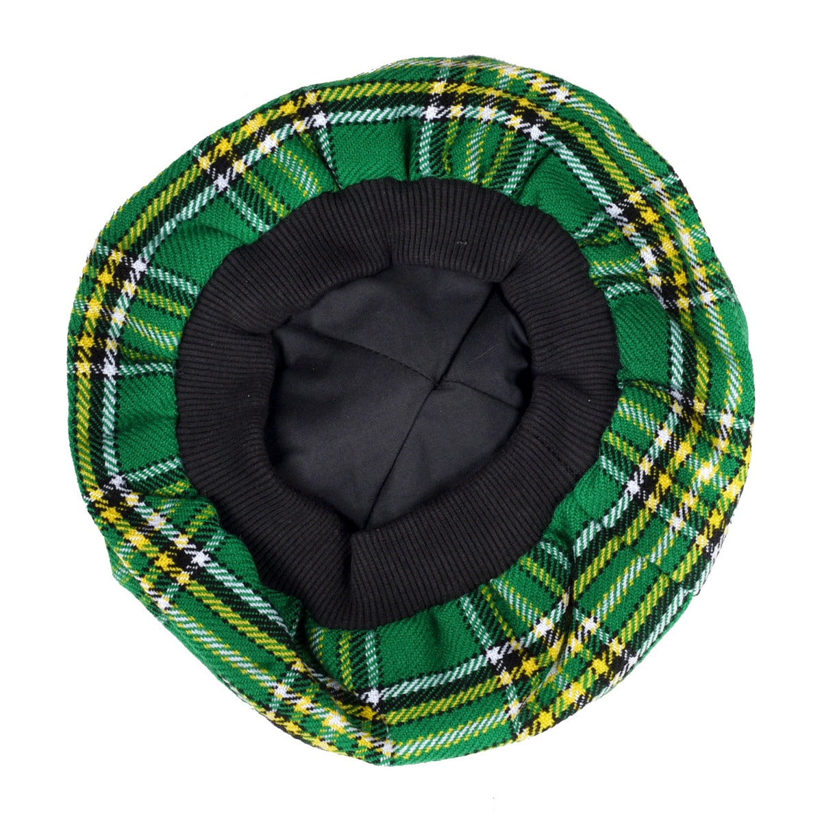 Irish Green Tartan Tammy Hat Back