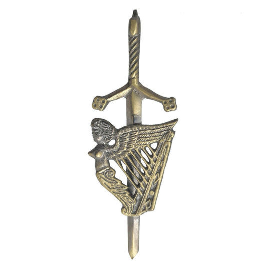 Lady Harp Kilt Pin Antique
