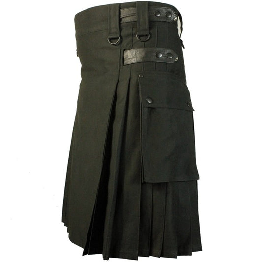 Leather Straps Fashion Utility Kilt