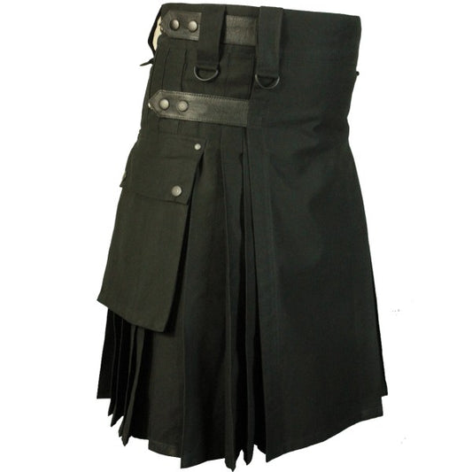 Leather Straps Fashion Utility Kilt