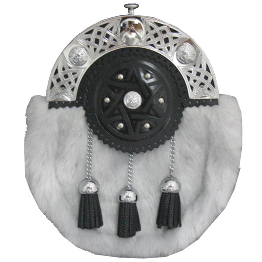 Light Grey Rabbit Fur Sporran
