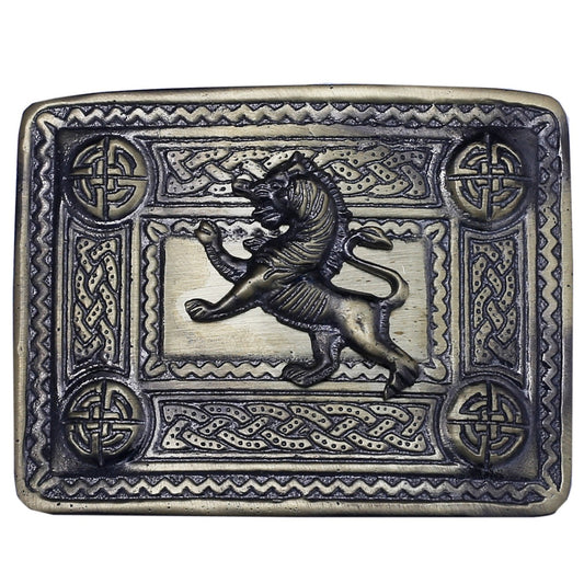 Lion Rampant Badge Kilt Belt Buckle