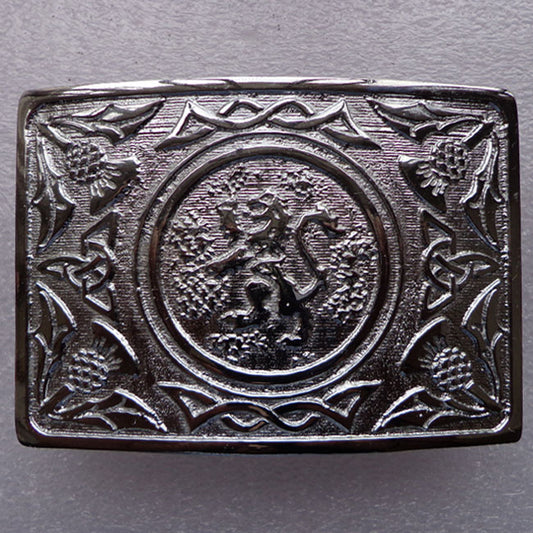 Lion Rampant Enamel Belt Buckle