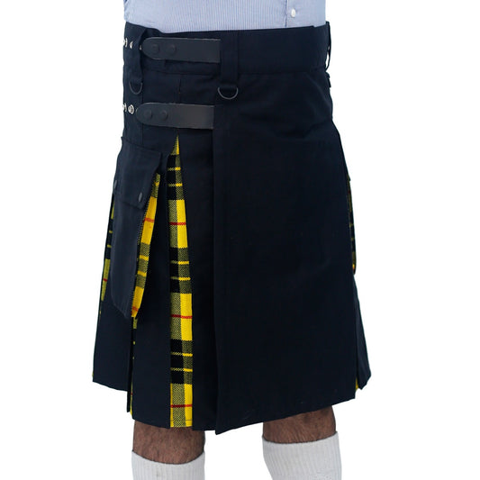 Macleod Of Lewis and Black Hybrid Kilt Right