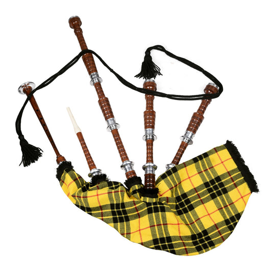 MacLeod of Lewis Tartan Natural Finish Scottish Bagpipe