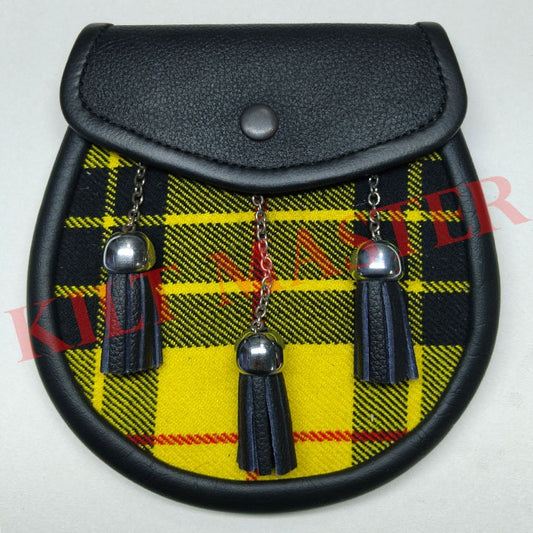 Macleod of Lewis Tartan Leather Sporran Front
