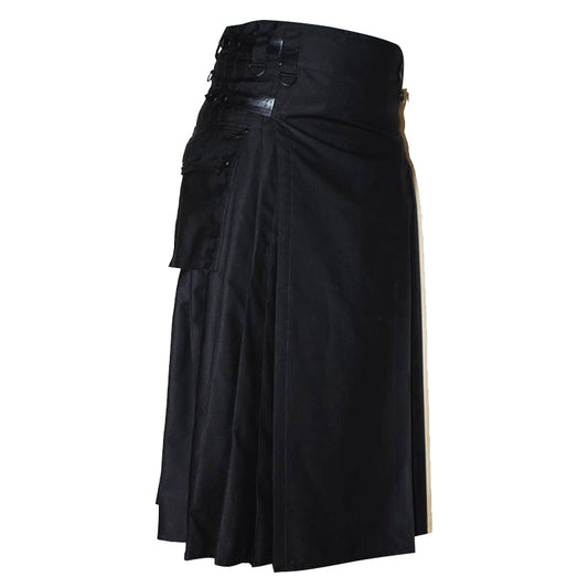 Men Long Fashion Winter Warm Utility Kilt Men Long Kilt