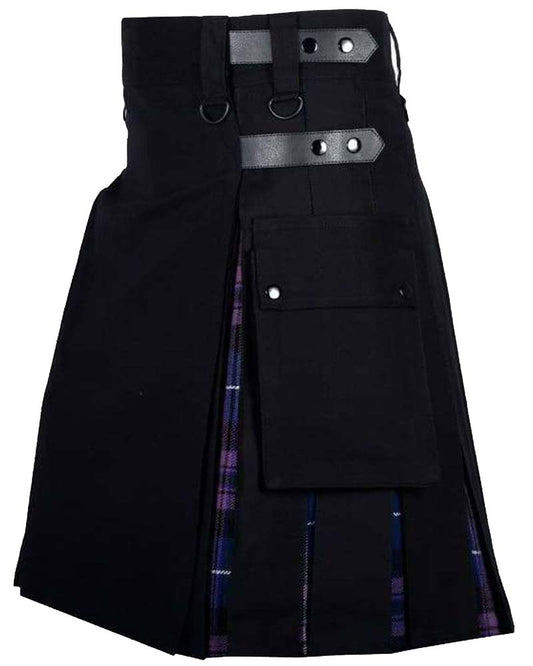 Pride Of Scotland and Black Hybrid Kilt