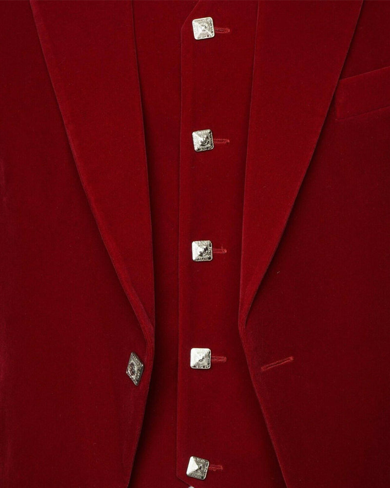 Red Argyle Jacket Velvet