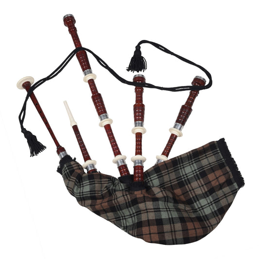 Rosewood Black Watch Weathered Tartan Bagpipe