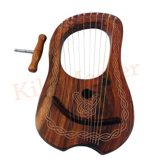 Rosewood 10 Strings Lyre Harp