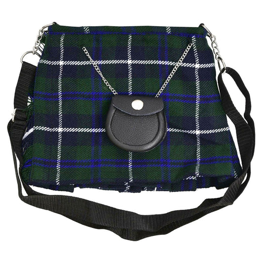 Scottish Blue Douglas Tartan Ladies Shoulder Bag