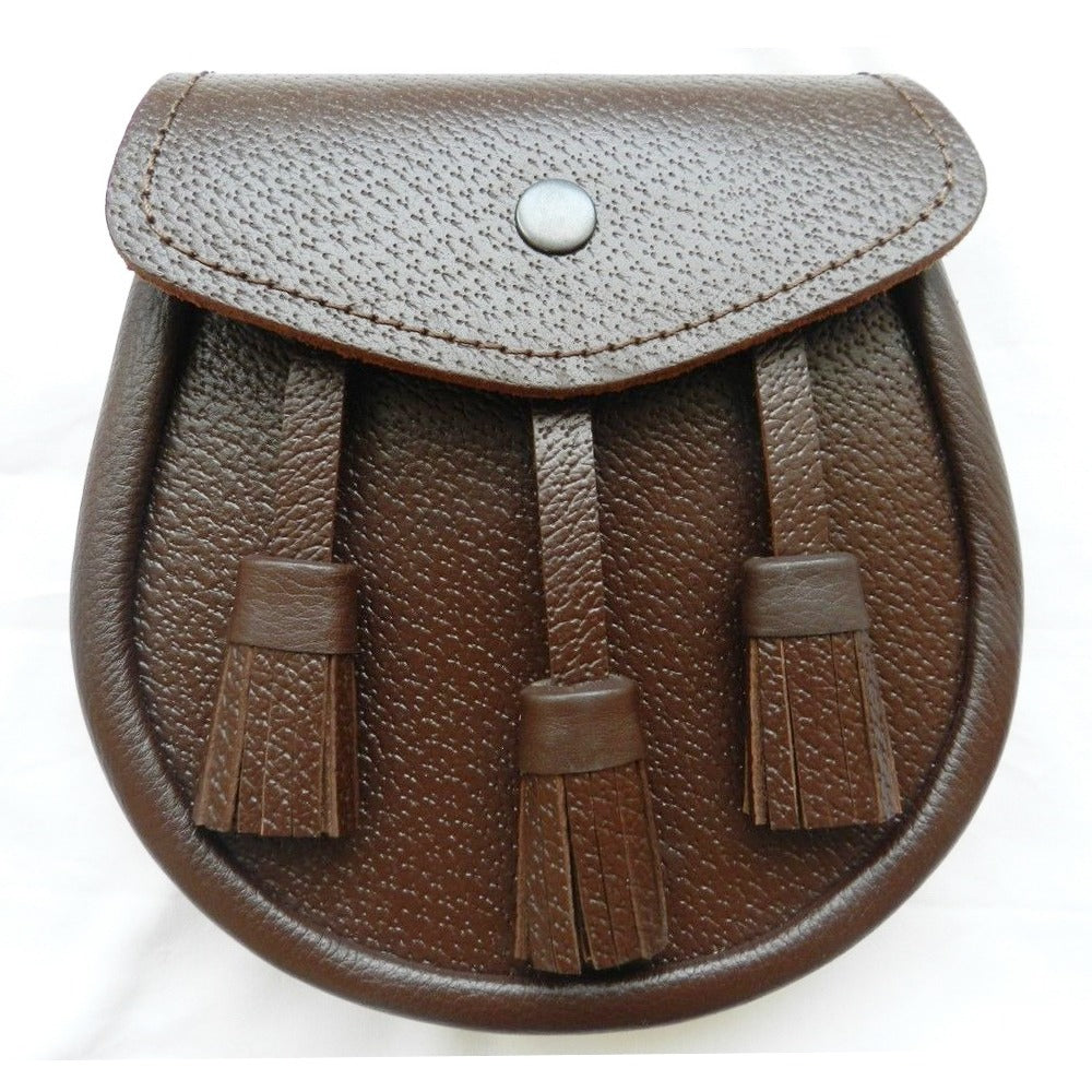 Scottish Brown Leather Kilt Sporran