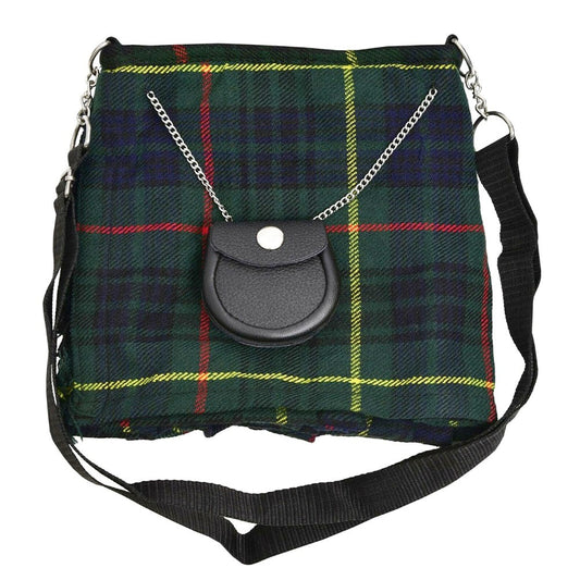Scottish Hunting Stewart Tartan Ladies Shoulder Bag Front