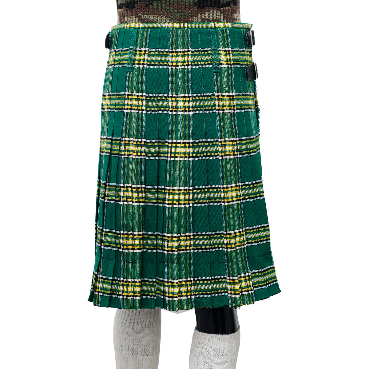 Scottish Irish Green Tartan Kilt Back