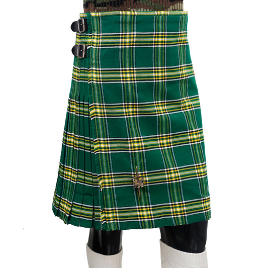 Scottish Irish Green Tartan Kilt Right