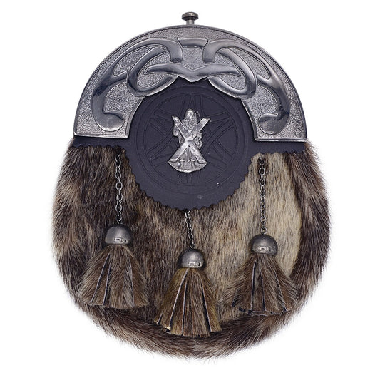 Seal Skin Sporran with St Andrew