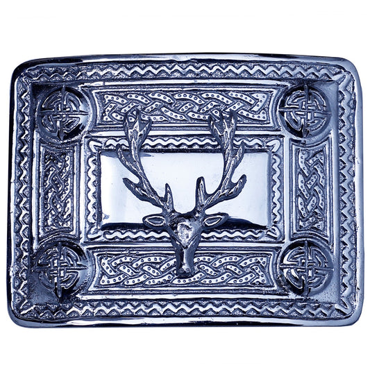 Stage Head Badge Chrome Kilt Belt Buckle