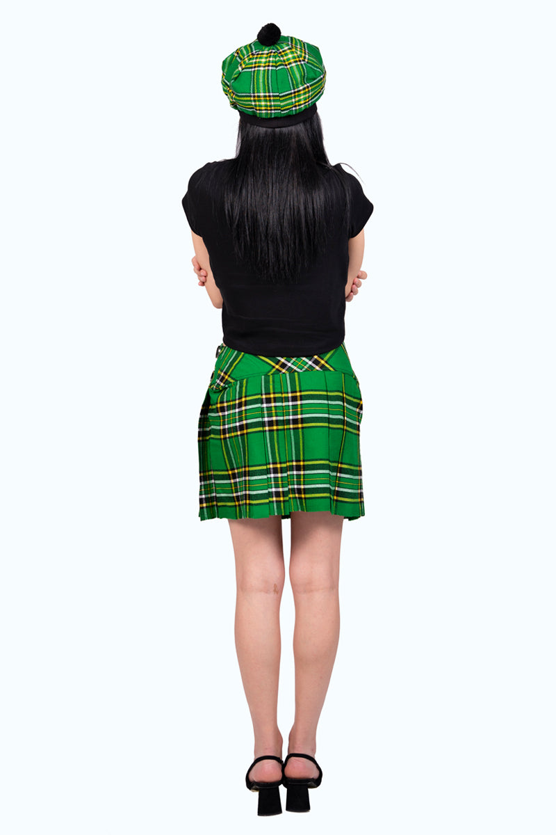 Stylish Irish Tartan Skirt Back